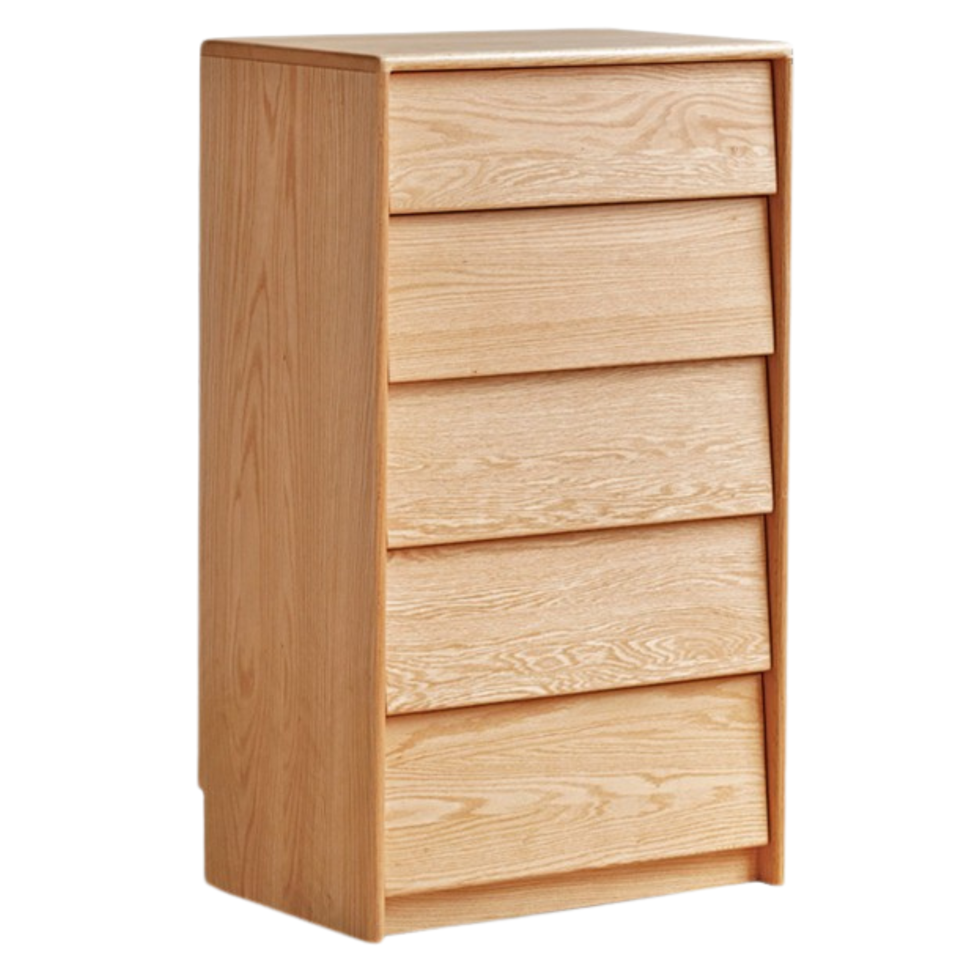 Solid Oak Wood Slanted Surface Chest of Drawers - Vintage Style Dresser for Bedroom, Living Room & Office Storage