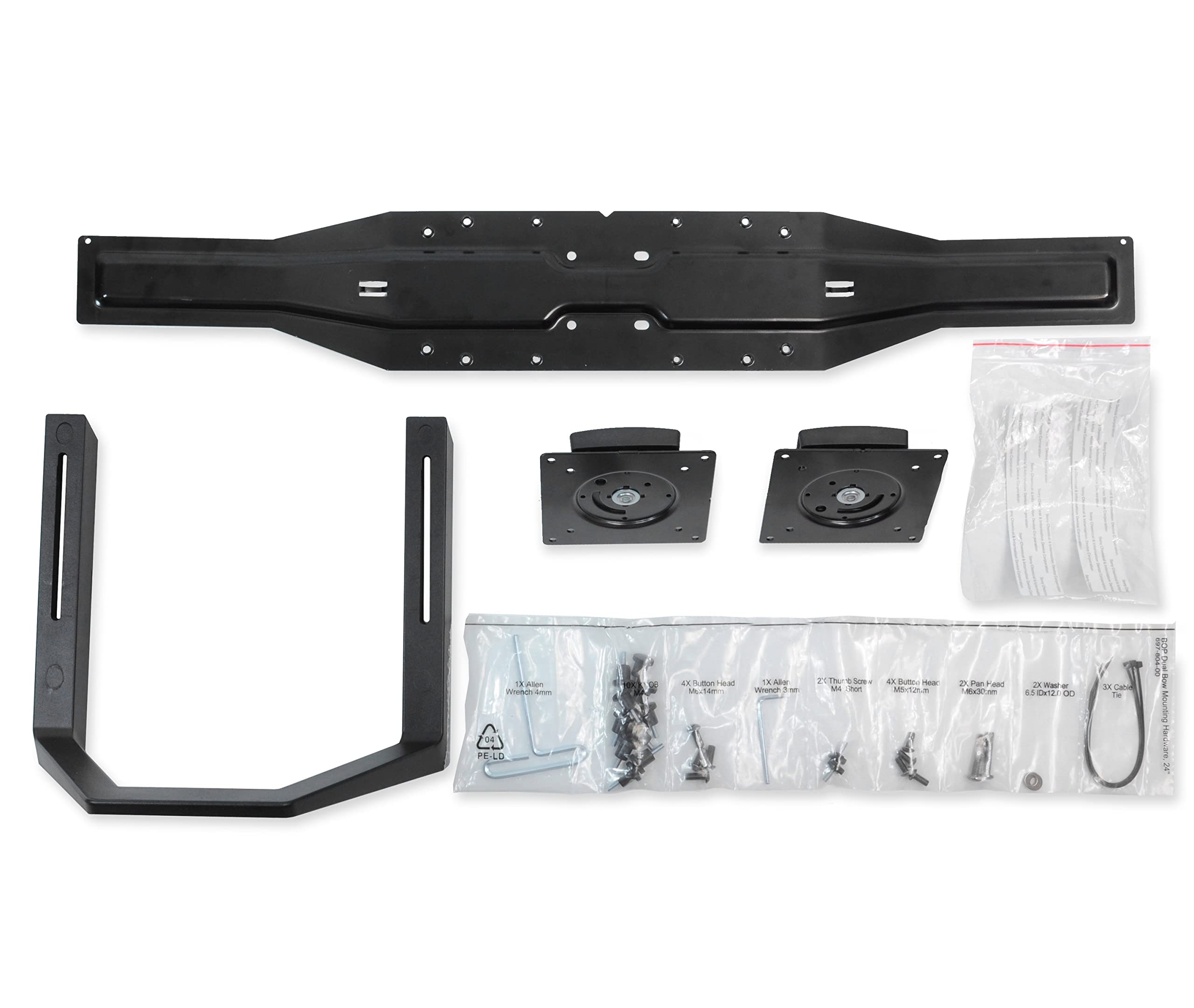 Ergotron Dual Monitor Mount with Handle Kit - Adjustable VESA Mount for 13-27