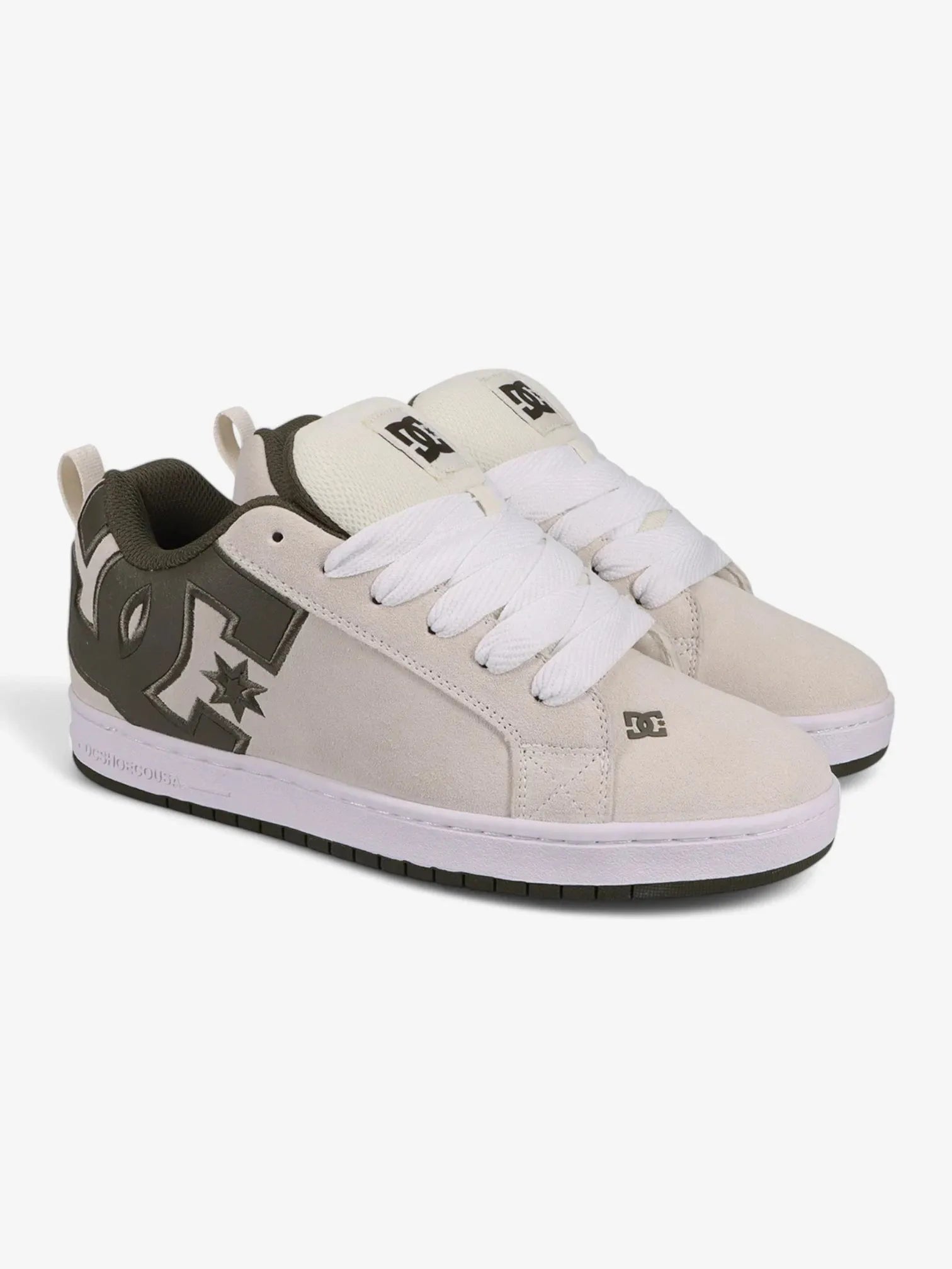 DC Court Graffik SE Sneakers - Men's Casual Skate Shoes in Olive Green | Perfect for Skateboarding, Streetwear & Everyday Comfort
