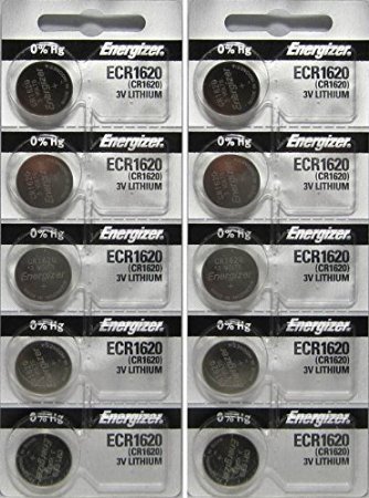 Energizer CR1620 Lithium Batteries (10-Pack) - Long-Lasting Power for Watches, Calculators, and Key Fobs