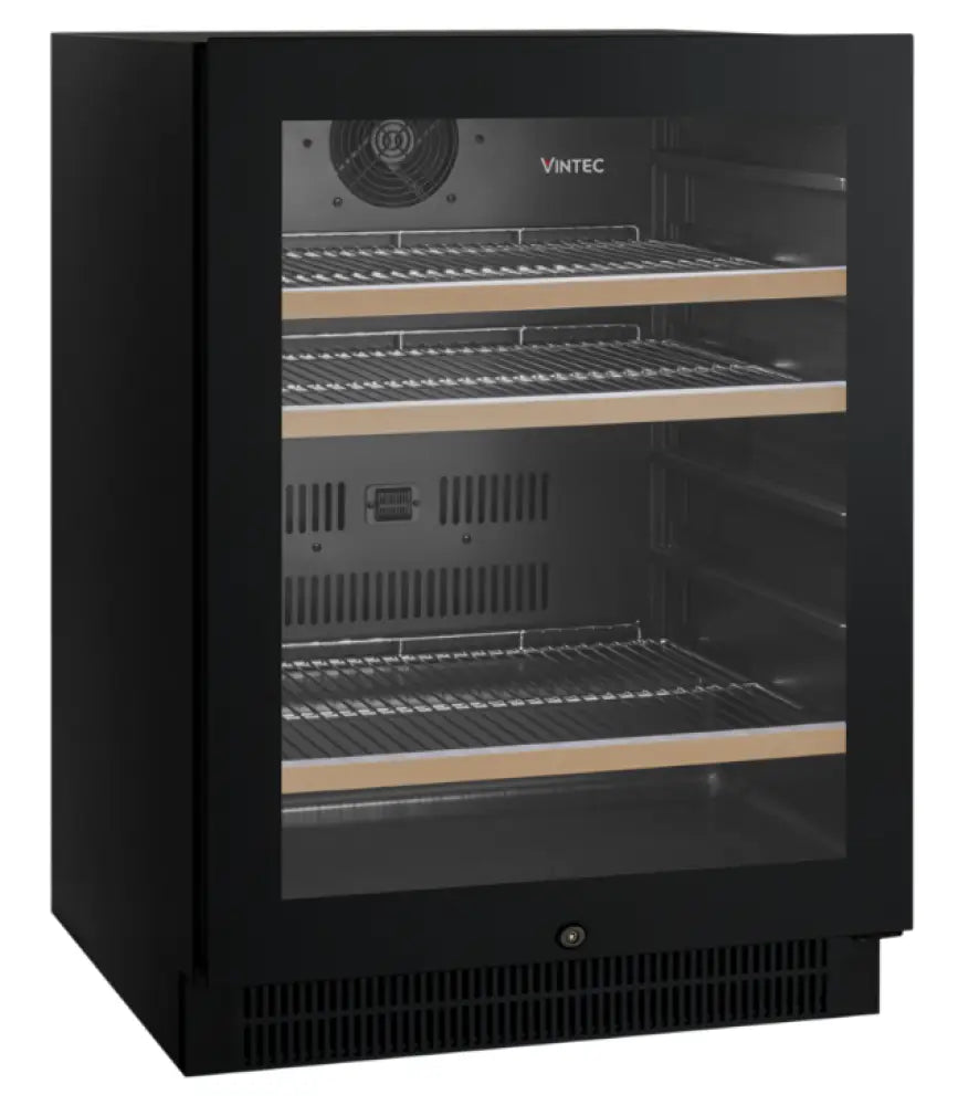 Vintec VBS050SBB 100-Bottle Wine Cooler & Beverage Fridge - Perfect for Home Bars, Restaurants, and Wine Cellars