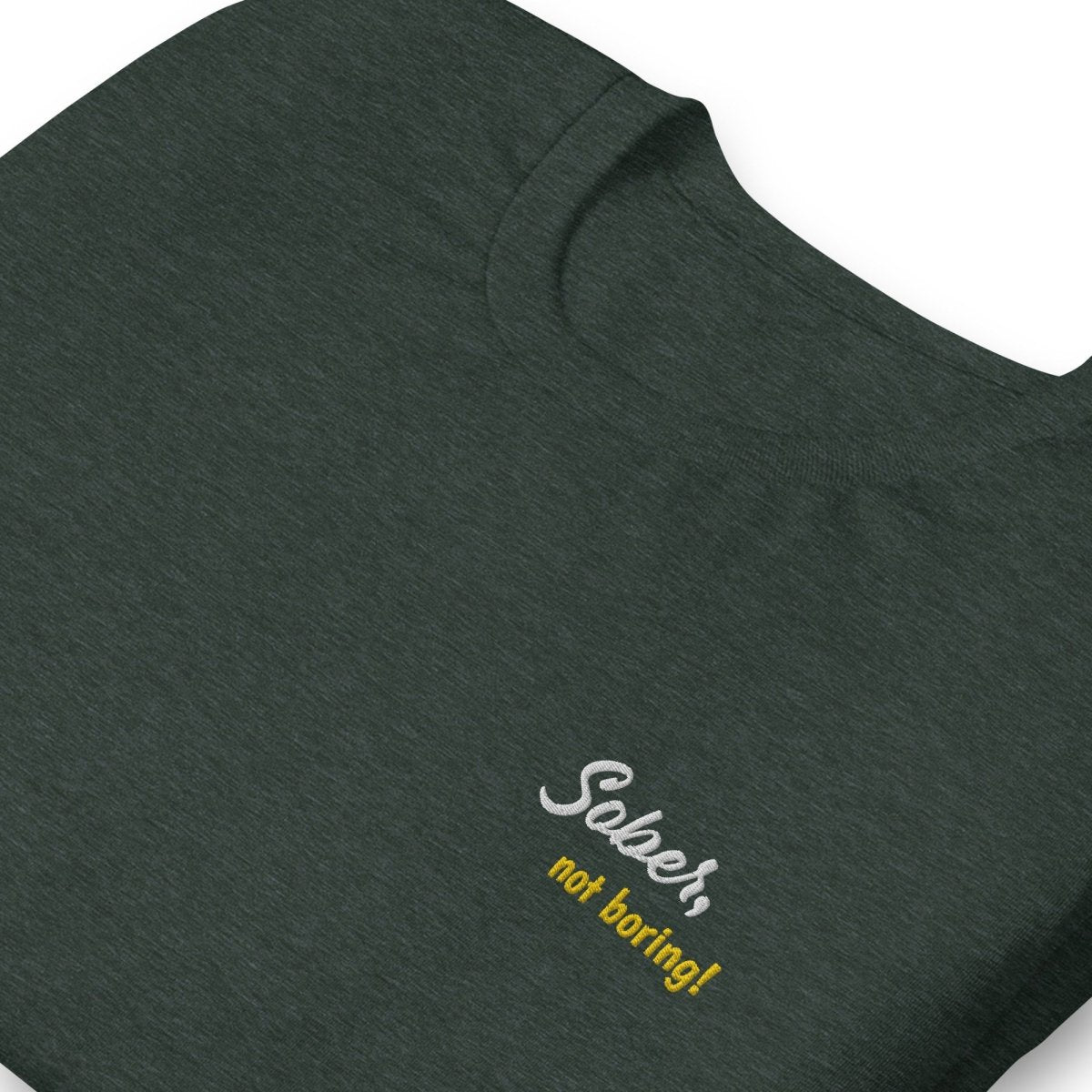 Funny Embroidered T-Shirt - Sober Not Boring Design | Perfect for Parties, Recovery Events & Casual Wear