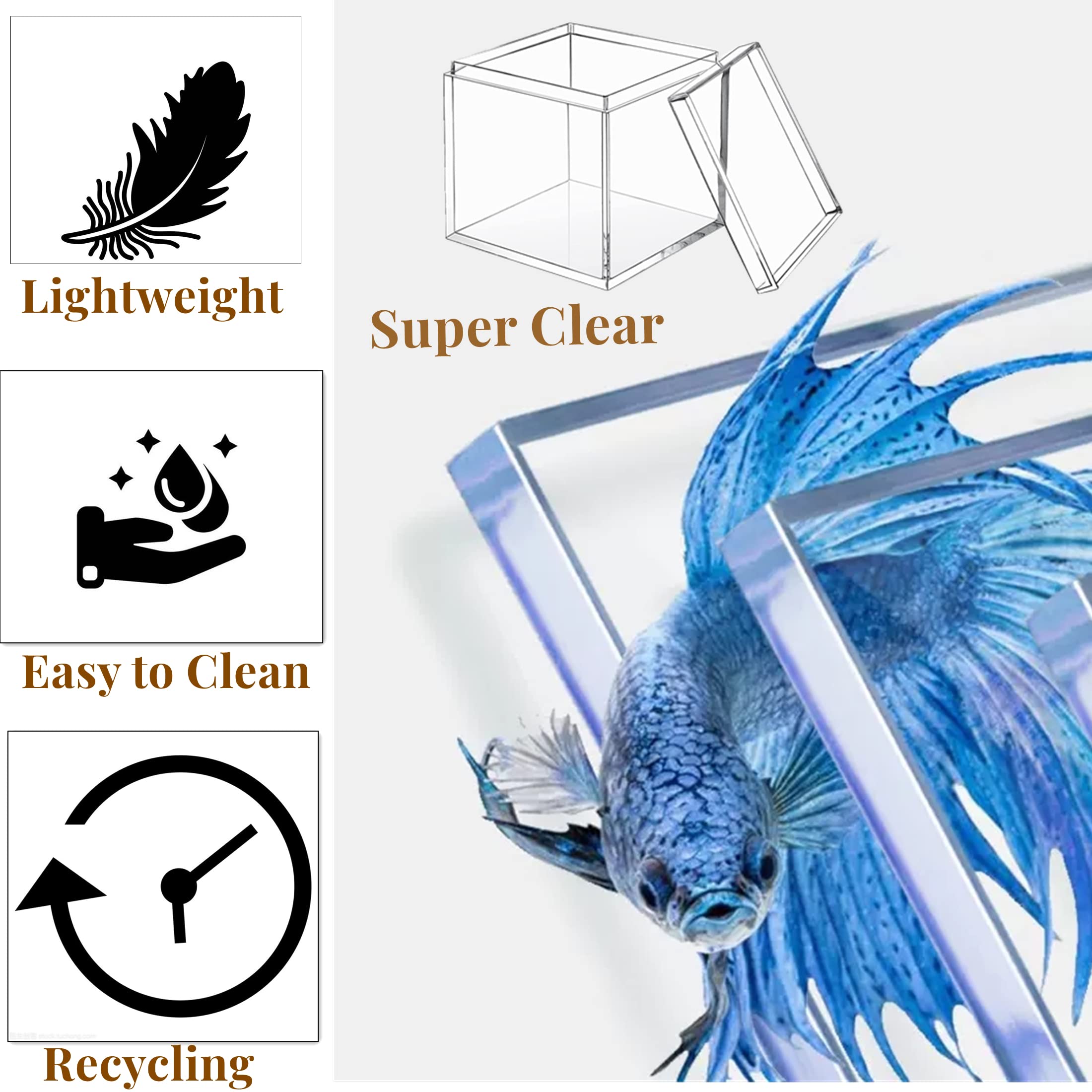 Clear Acrylic Display Boxes with Lids - 8-Piece Set (2.6x2.6x2.6 Inch) - Transparent Jewelry Storage, Candy Holder, Wedding Party Favor Gift Box - Perfect for Organizing Small Items, Retail Displays & Event Decorations