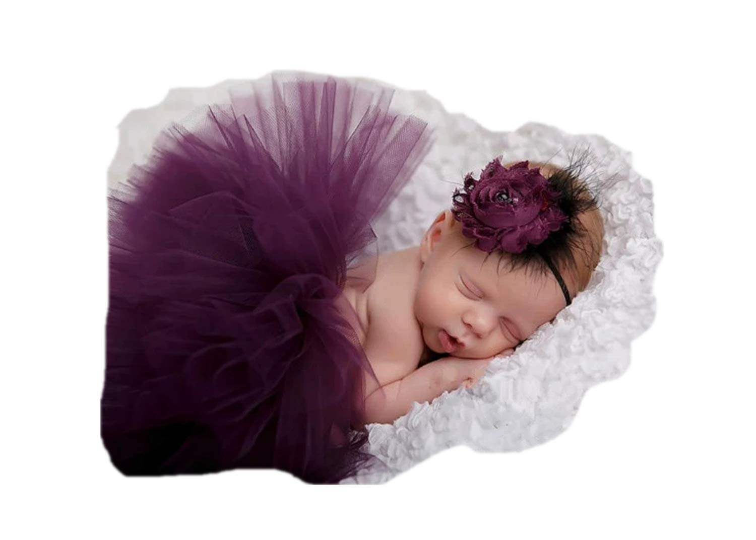 Newborn Baby Girl Tutu Dress Outfit Set - Cute Photography Props for Newborn Photo Shoots, Baby Showers & Birthday Parties