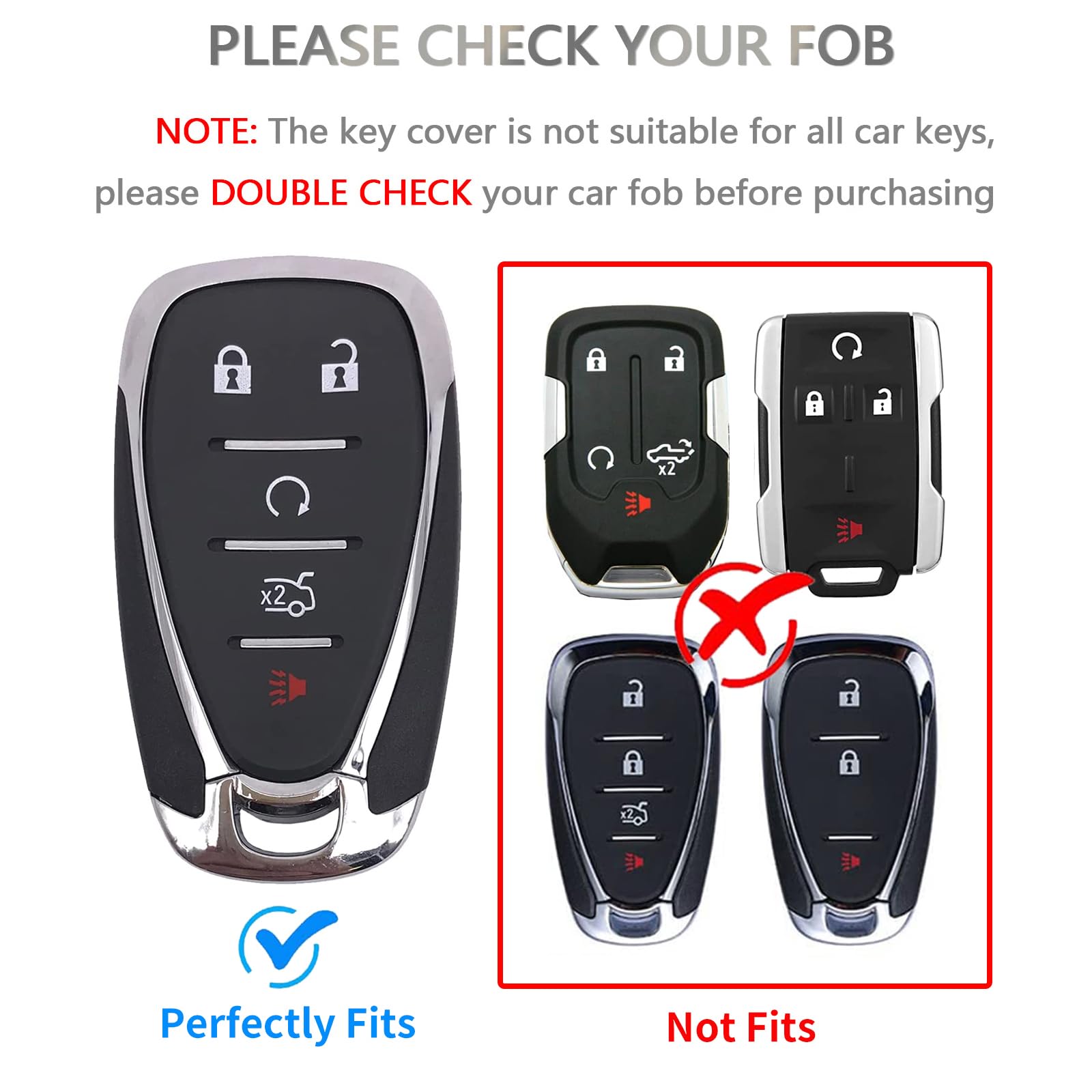 Soft TPU Key Fob Cover for Chevrolet - Compatible with Chevy Equinox, Malibu, Camaro, Traverse Smart Key | Durable Protective Case with Keychain | Perfect for Car Keys Protection & Easy Identification (Pink)