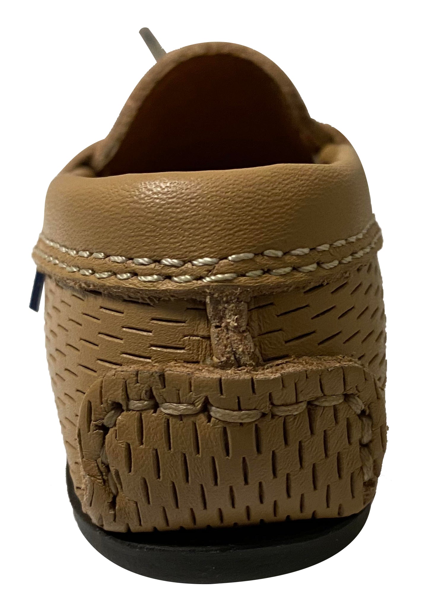 Boys' Atlanta Penny Loafers - Genuine Leather Moccasins with Perforated Design in Beige | Perfect for School, Casual Wear & Special Occasions