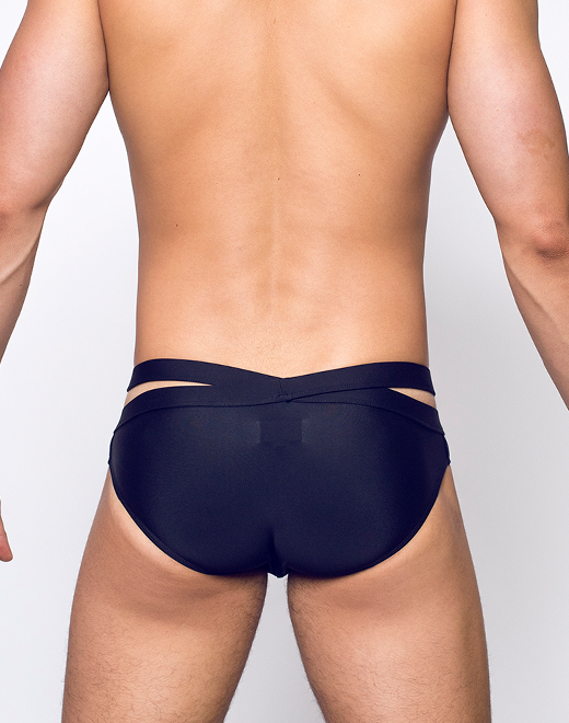 BLK Label No.3 Men's Swim Brief - Black - Comfortable Quick-Dry Swimwear for Pool, Beach & Water Sports