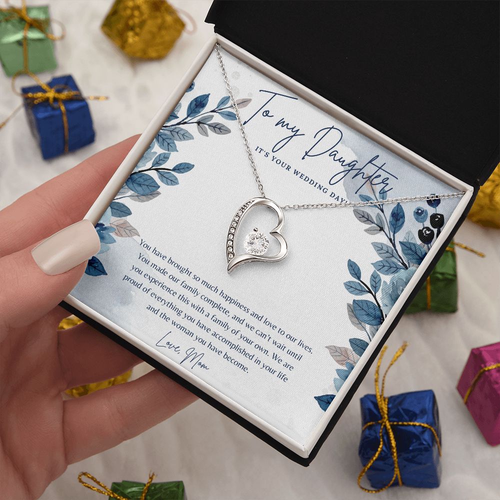 Forever Love Necklace - Heartfelt Wedding Gift for Daughter | Elegant Jewelry for Brides, Special Occasions & Cherished Memories