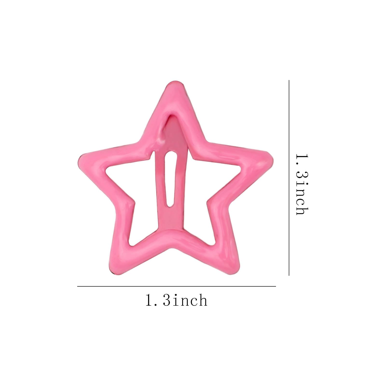 Pink Star Hair Clips - 30pcs No Slip Barrettes for Women & Girls - Party & School Accessories