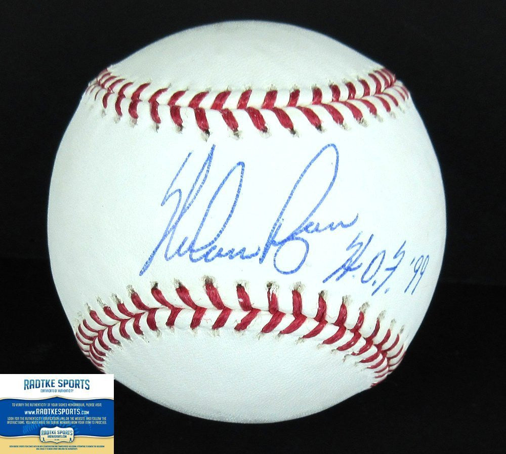 Nolan Ryan Autographed Texas Rangers Rawlings MLB Baseball - Hall of Fame 99 - Perfect for Sports Memorabilia Collectors & Baseball Fans Display