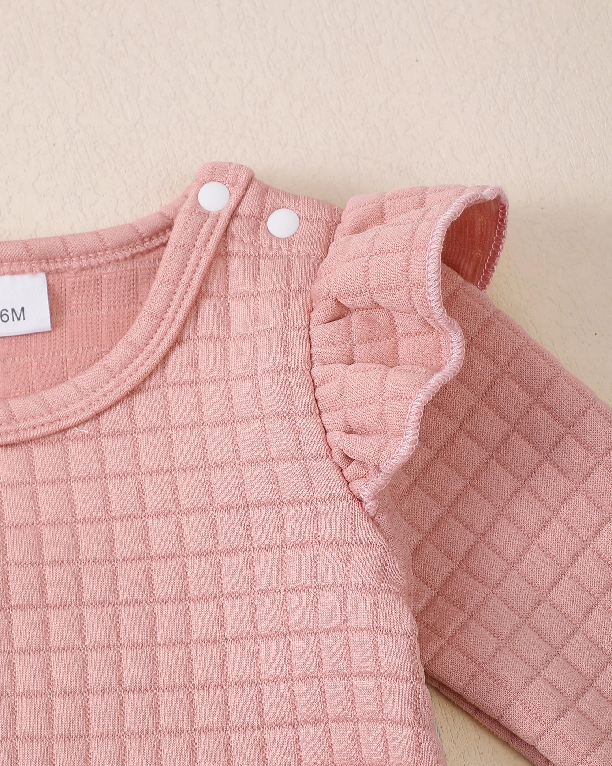 Renotemy Newborn Baby Girl Clothes - Winter & Fall Outfits, Infant Rompers, Solid Jumpsuits, Cute Bodysuits for 0-24 Months | Perfect for Family Photos, Daily Wear & Special Occasions