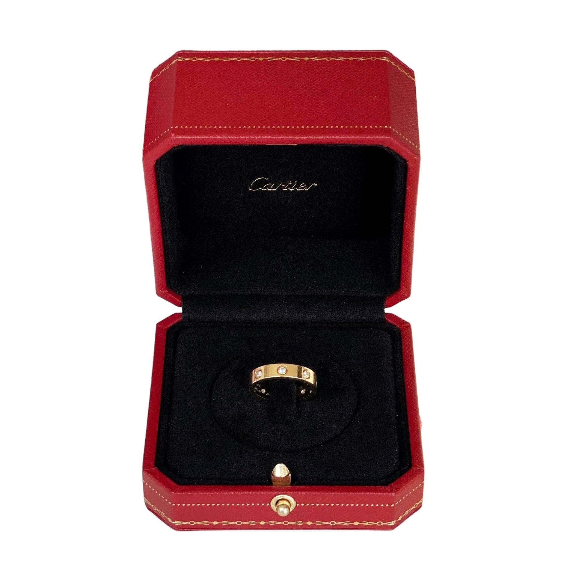 Cartier 18K Yellow Gold Love Ring with 8 Diamonds - Size 49 | Luxury Wedding Band, Anniversary Gift for Her, Romantic Jewelry for Special Occasions