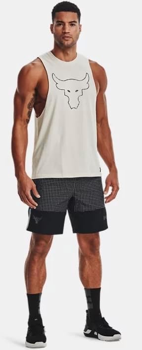 Under Armour Men's Project Rock Unstoppable Workout Shorts - Black | Breathable & Quick-Dry Gym Shorts for Running, Training & Fitness | AS1 Alpha Size M Regular Fit