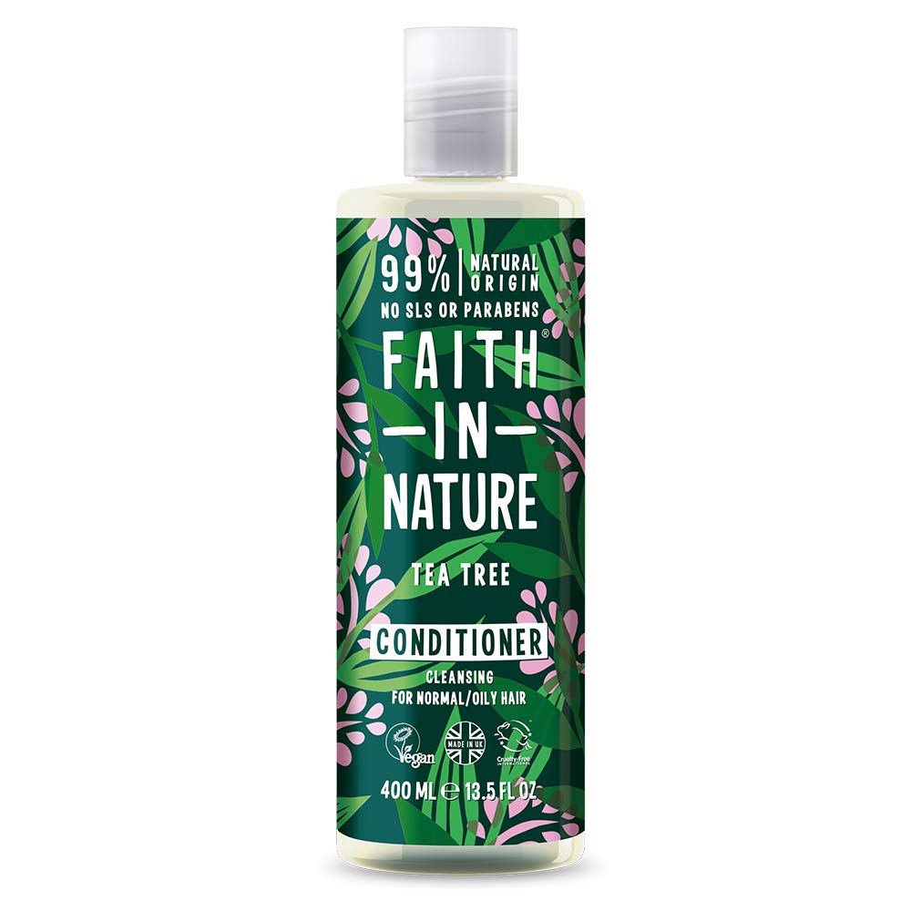 Faith In Nature Tea Tree Conditioner 400ml - Natural Scalp Care for Dandruff & Itchy Scalp - Vegan & Cruelty-Free Hair Treatment - Perfect for Daily Use & Sensitive Scalp