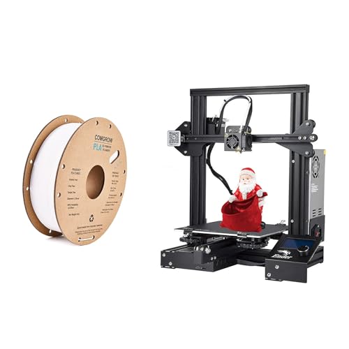 Comgrow Official Creality Ender 3 3D Printer with White PLA Filament - High Precision DIY 3D Printing for Home, School & Hobby Projects