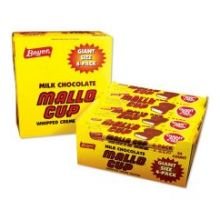 **Mallo Cups Giant Milk Chocolate Candy - 3oz (24 Pack, 6 Packs per Case) - Bulk Chocolate Treats for Parties, Gifts & Snacking**