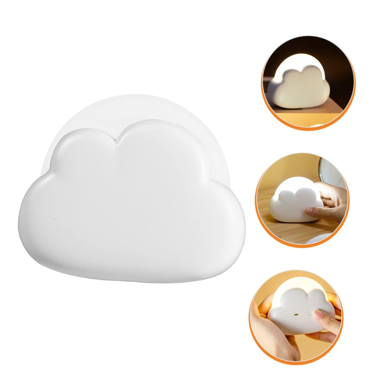 Artibetter 4-Pack LED Cloud Night Light with Motion Sensor - USB Rechargeable Bedside Lamp for Nursery, Kids Room & Home Decor - Soft Glow for Nighttime Feeding, Bathroom Safety & Relaxing Ambience