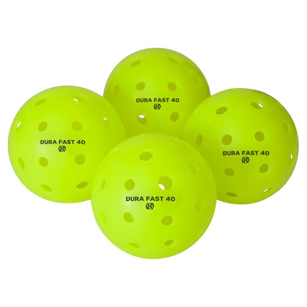 Dura Fast 40 Outdoor Pickleball Balls - 4 Pack | Professional Grade for Competitive Play & Training | Perfect for Backyard, Court & Tournament Use