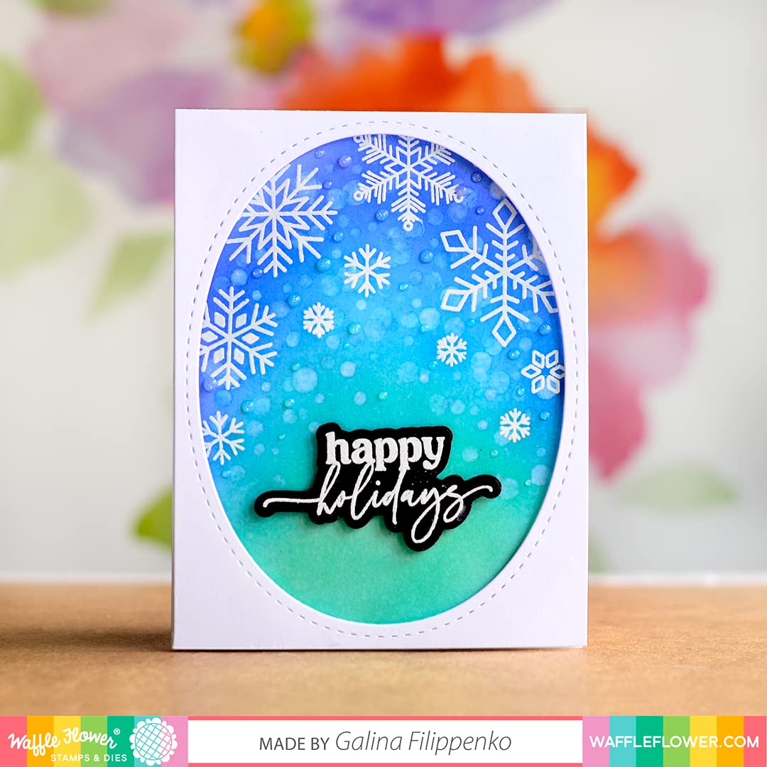 Waffle Flower Wonderful Christmas Matching Die Set - Holiday Card Making, Scrapbooking & DIY Craft Supplies for Festive Greetings