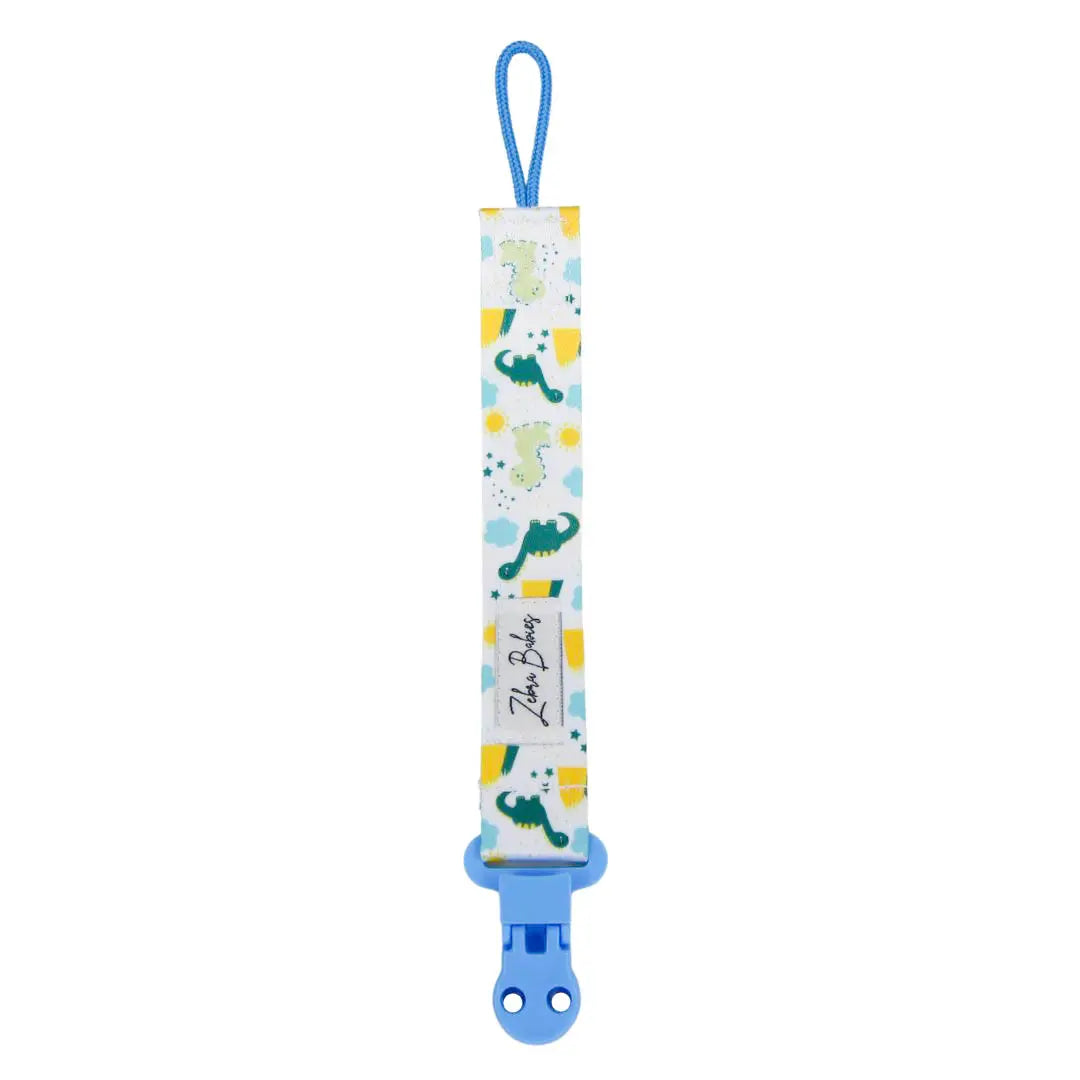 Zebra Babies Flexi Ribbon Pacifier Clip - Soft Silicone Dummy Holder for Newborns & Infants - Perfect for Strollers, Car Seats & Baby Carriers