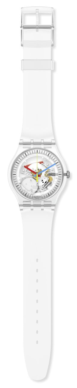 Swatch New Gent BIOSOURCED Clearly Quartz Watch - Stylish Eco-Friendly Unisex Timepiece for Everyday Wear & Casual Outfits