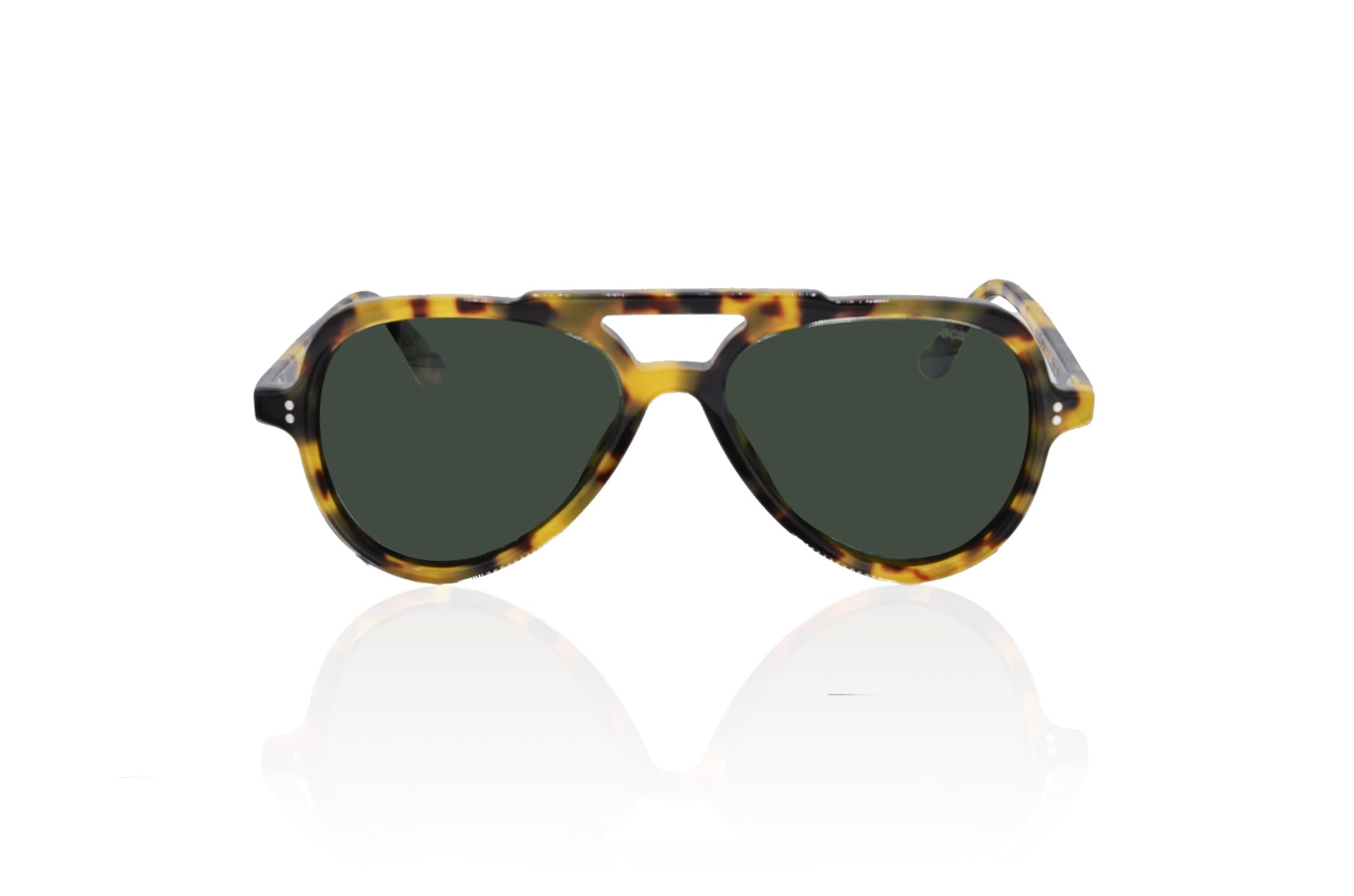 Polarized Sunglasses for Men & Women - Papa Tokyo Tortoise Green Lens - UV Protection, Anti-Glare - Perfect for Driving, Fishing & Outdoor Activities