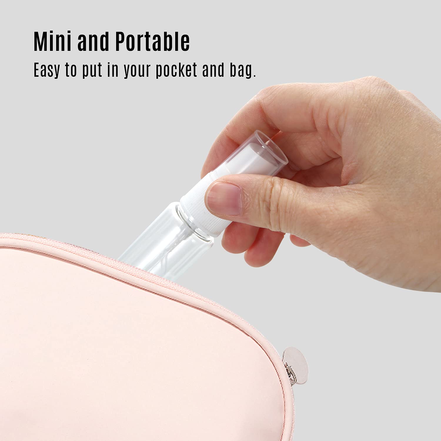 10ml Clear PET Fine Mist Spray Bottle - Refillable Travel Size Container for Perfume, Cosmetics, Makeup & Water | Perfect for On-The-Go, Gym, Travel & Home Use