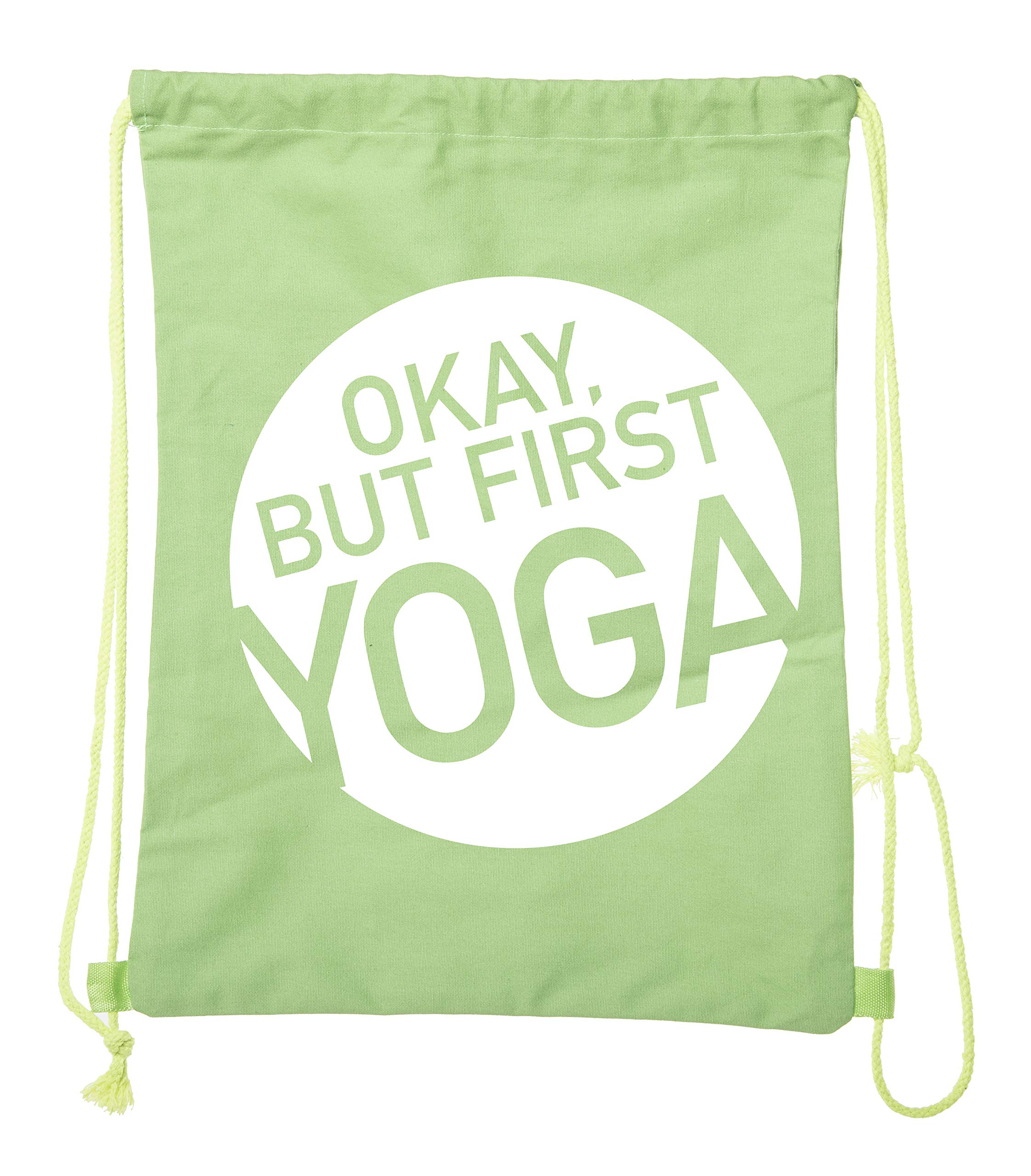 Premium Cotton Drawstring Yoga Gym Bag for Yoga Blocks & Clothes - Perfect for Yoga Studio, Gym & Travel