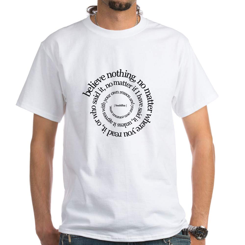 Buddha Quote White Cotton T-Shirt for Men & Women - Inspirational Spiritual Tee for Yoga, Meditation & Mindfulness Practice