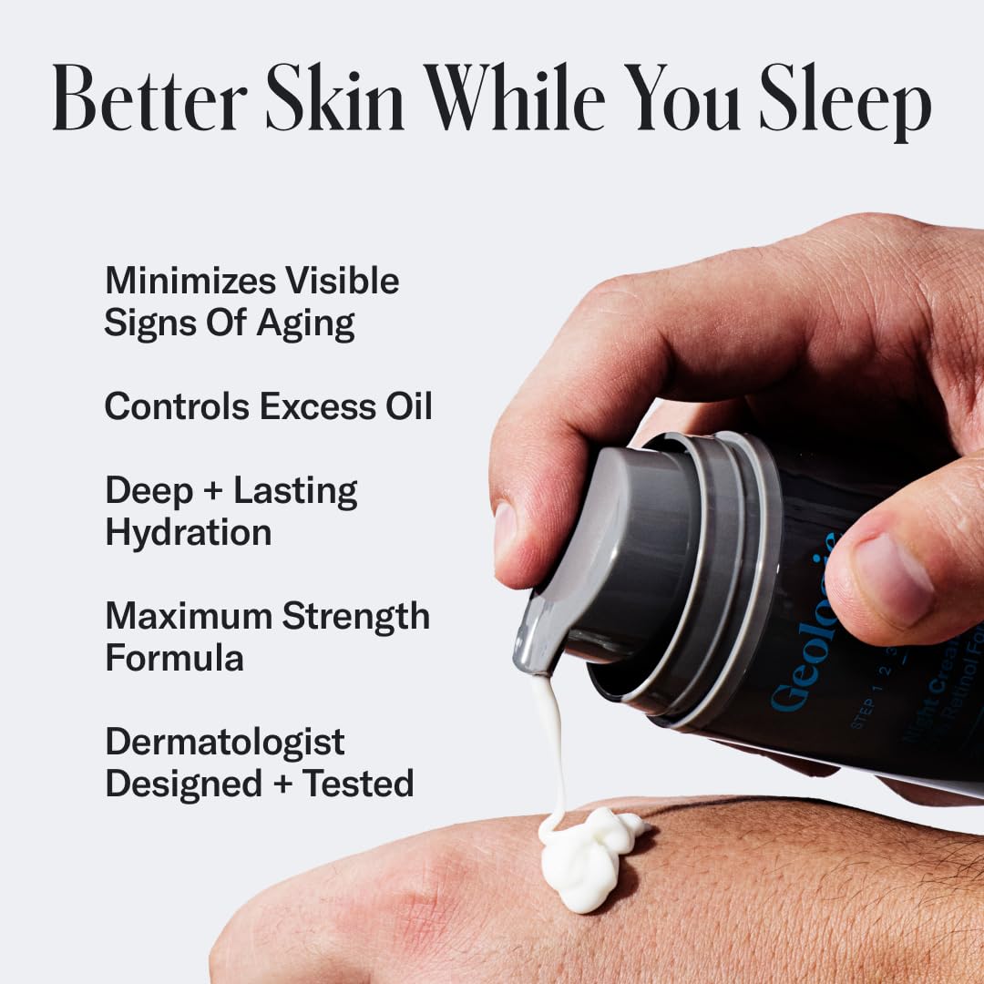 Geologie Complete Skincare Set for Men & Women - 3-Month Daily Routine for Clear Skin | Anti-Acne, Oil Control & Dark Spot Treatment | Includes Face Wash (2-Pack), Retinol Cream, SPF15 Moisturizer & Eye Cream | Perfect for Morning & Night Skincare Routine