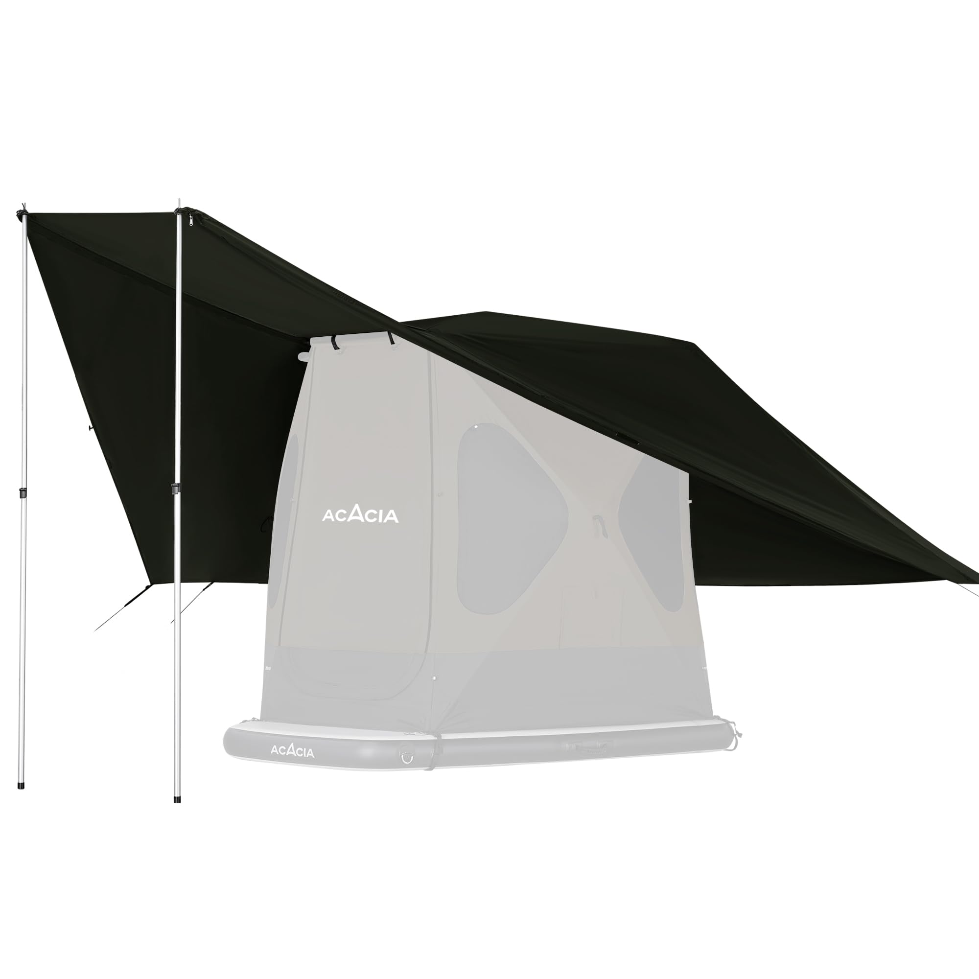 ACACIA Canopy 2-3 Person Camping Tent - Waterproof PU2000 4-Season Tarp with UPF50+ Sun Protection, Includes 2 Telescoping Poles & Carry Bag - Perfect for Summer Nights, Backpacking, and Outdoor Adventures