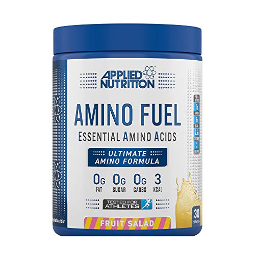 Applied Nutrition Amino Fuel - Essential Amino Acids (EAA) Powder Supplement for Muscle Fuel & Recovery - 390g (30 Servings) - Fruit Salad Flavor - Ideal for Post-Workout Recovery & Athletic Performance