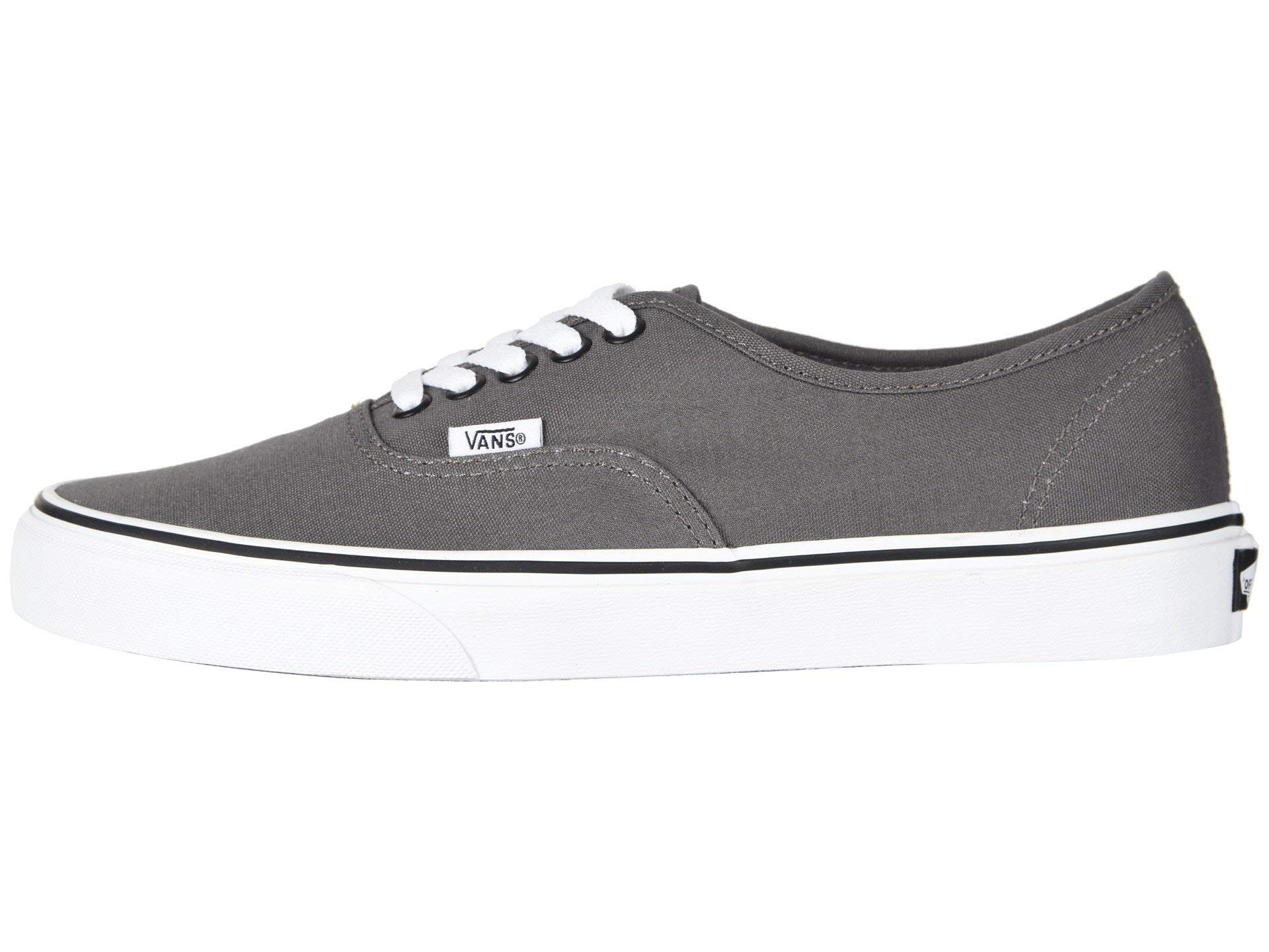 Vans Authentic Pewter/Black Women's Skateboarding Sneakers - Size 10.5 Women/9 Men - Casual Streetwear Shoes for Skateboarding, Walking & Everyday Fashion