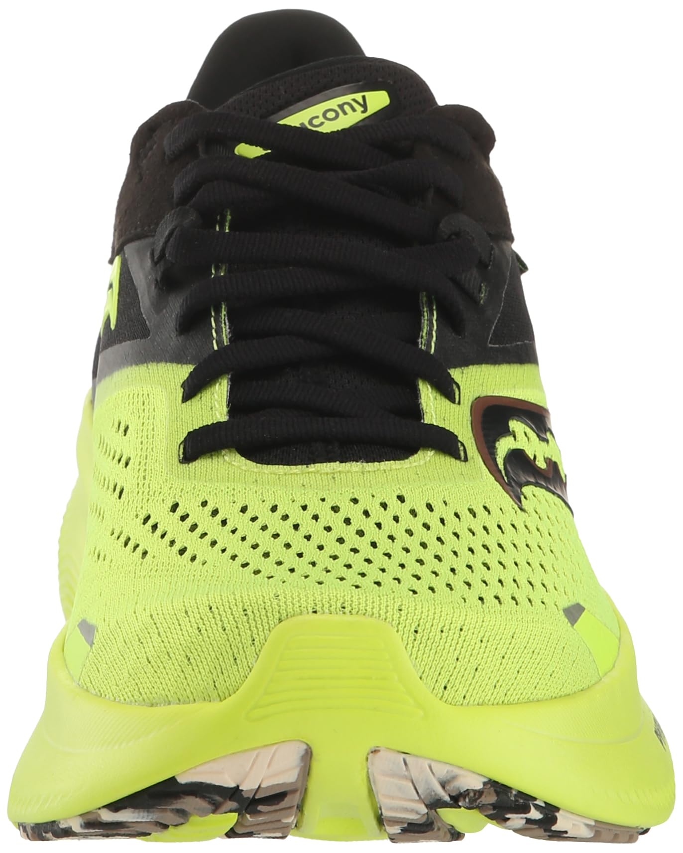 Saucony Ride 16 Women's Running Shoes - Lemon Yellow/Black | Lightweight Cushioned Sneakers for Women | Size 35.5 EU | Perfect for Jogging, Gym Workouts & Daily Walking