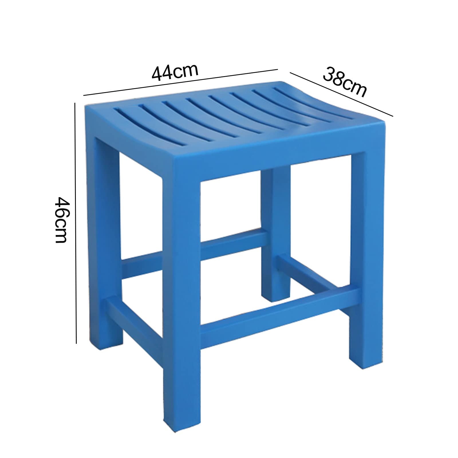 Waterproof Wooden Shower Bench - Non-Slip Bathtub Stool for Adults & Elderly - Spa Bath Chair with Modern Design (44x38x46cm) - Perfect for Bathroom, Shower, and Changing Shoes
