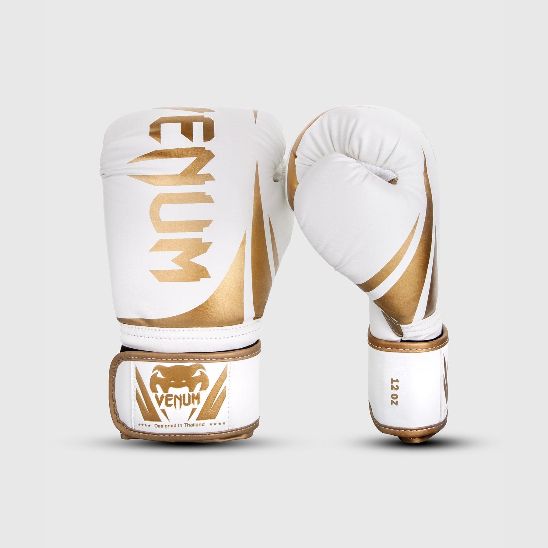 Venum Challenger 2.0 Boxing Gloves - White & Gold - Professional Training & Sparring MMA Gloves for Men & Women - Perfect for Boxing, Kickboxing & Muay Thai Workouts