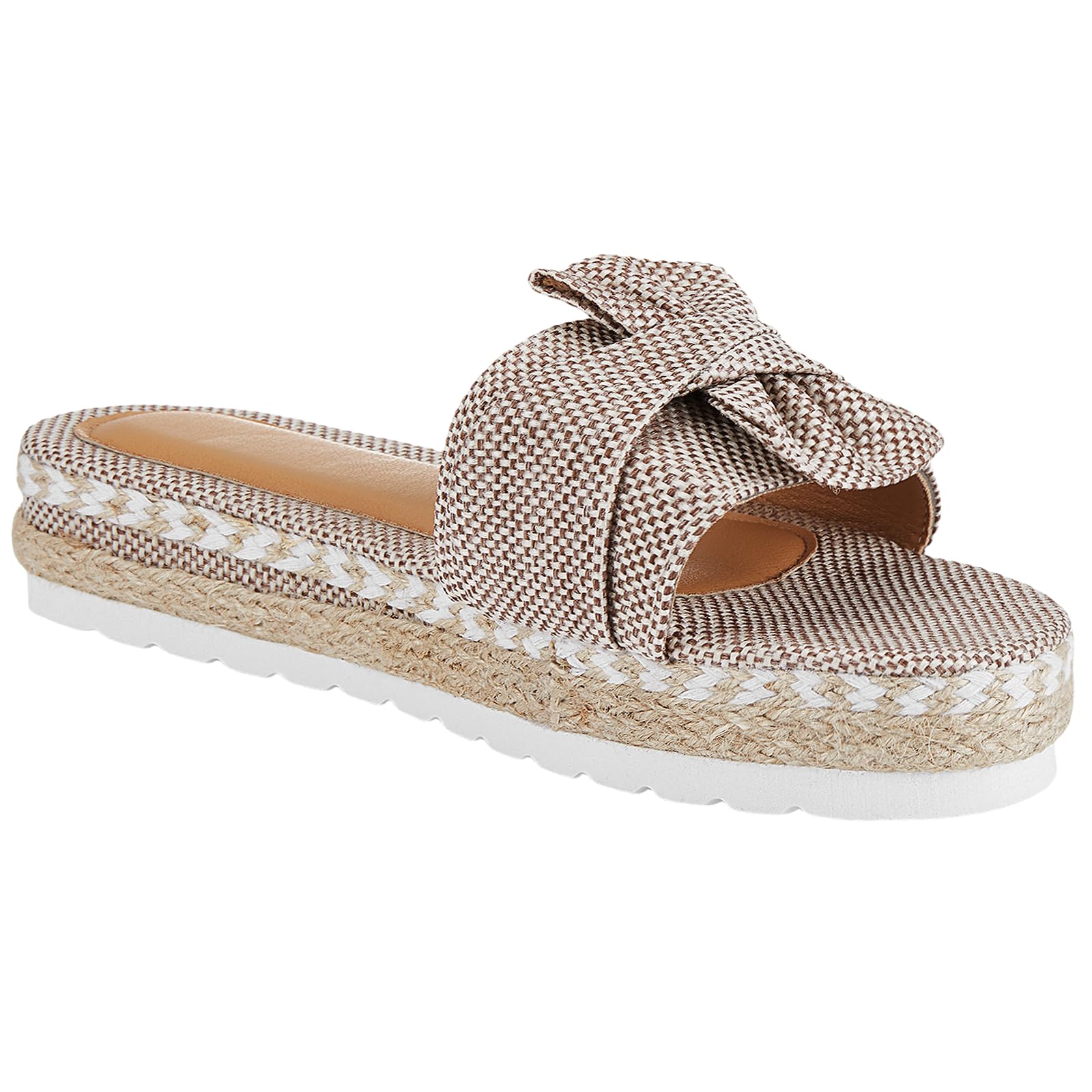 Stylish Women's Low Wedge Platform Sandals with Bow Details - Comfortable Casual Summer Shoes for Beach, Vacation & Everyday Wear