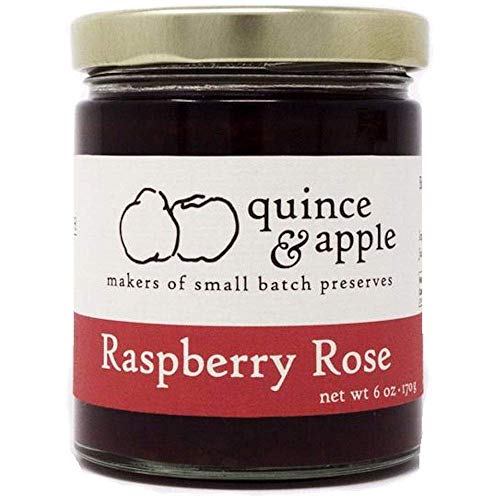 Premium Raspberry Rose Jam - 6 oz Jar (Pack of 3) | Artisan Fruit Preserves for Breakfast, Desserts & Gift Giving | Gourmet Spread for Toast, Scones & Cheese Boards