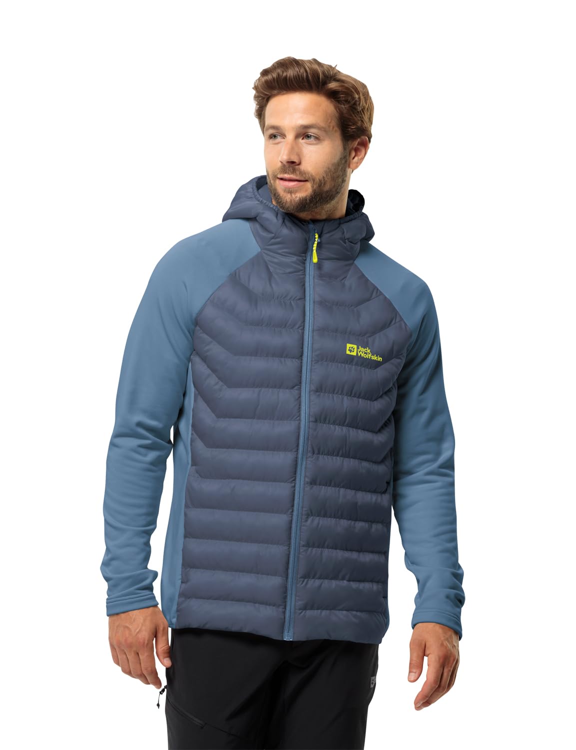Jack Wolfskin ROUTEBURN PRO HYBRID M - Lightweight Hiking Jacket for Men, Waterproof & Breathable Outdoor Gear - Perfect for Camping, Backpacking and Mountain Adventures