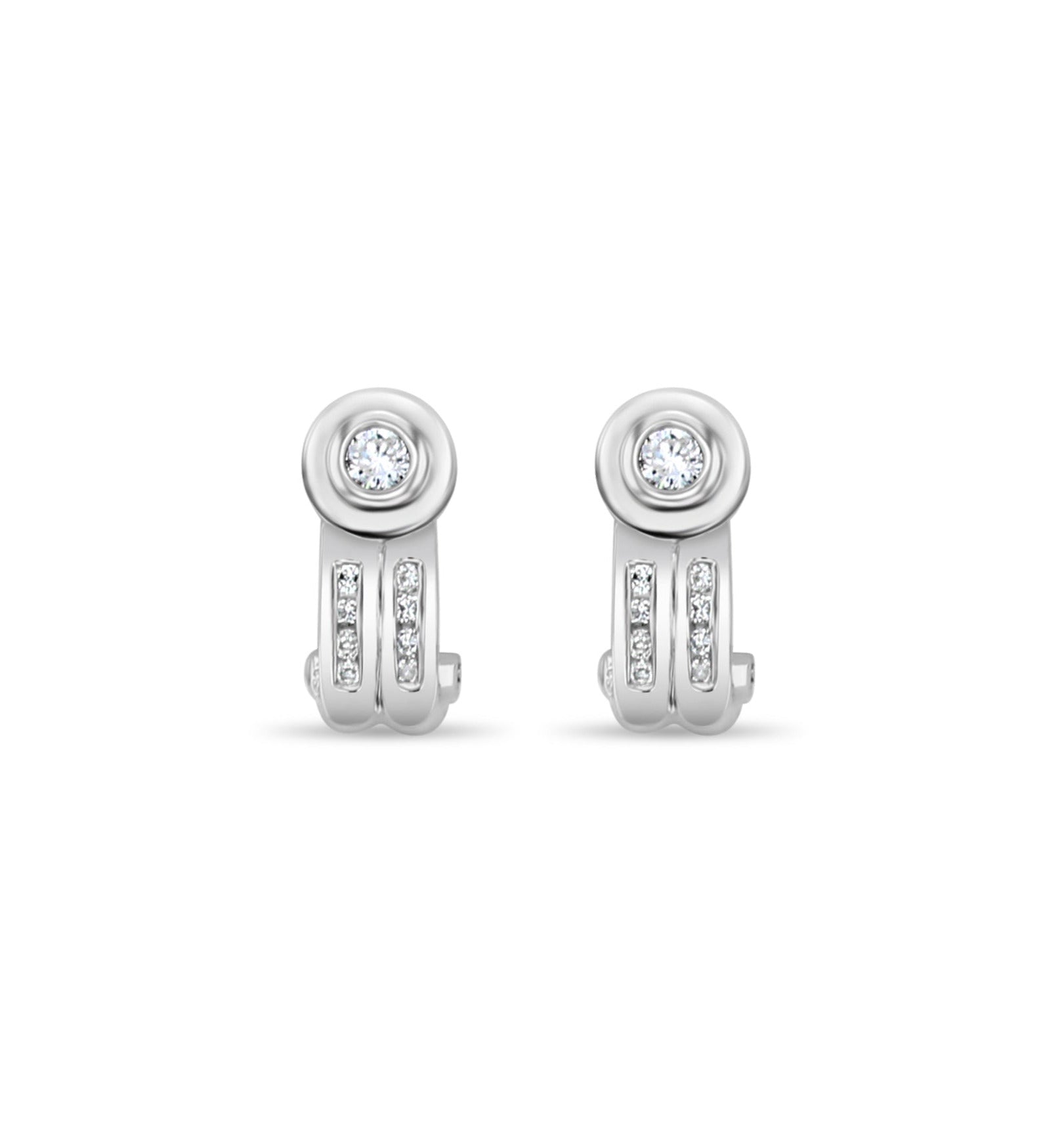 14K White Gold Diamond Earrings .60cttw - Elegant Stud Earrings for Women, Perfect for Weddings, Parties & Everyday Wear