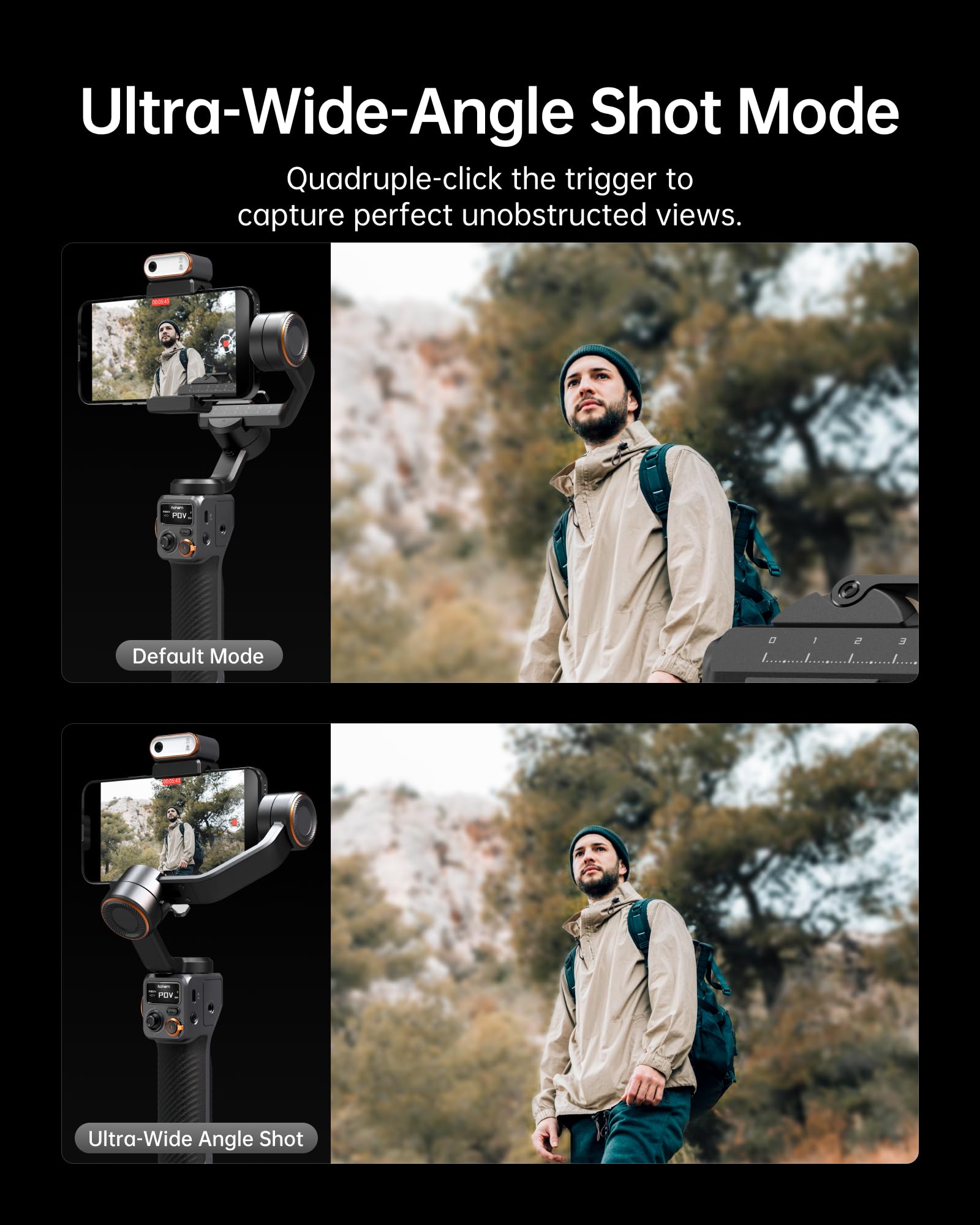 Hohem iSteady M6 3-Axis Smartphone Gimbal Stabilizer with Magnetic AI Tracking, OLED Display & Fill Light - Compatible with iPhone & Android for Smooth Video Recording - Perfect for YouTube, TikTok, Vlogging & Live Streaming