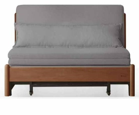 Solid Beech Wood Sofa Bed - Convertible Sleeper Sofa for Small Spaces, Guest Room & Living Room - Comfortable & Space-Saving Furniture