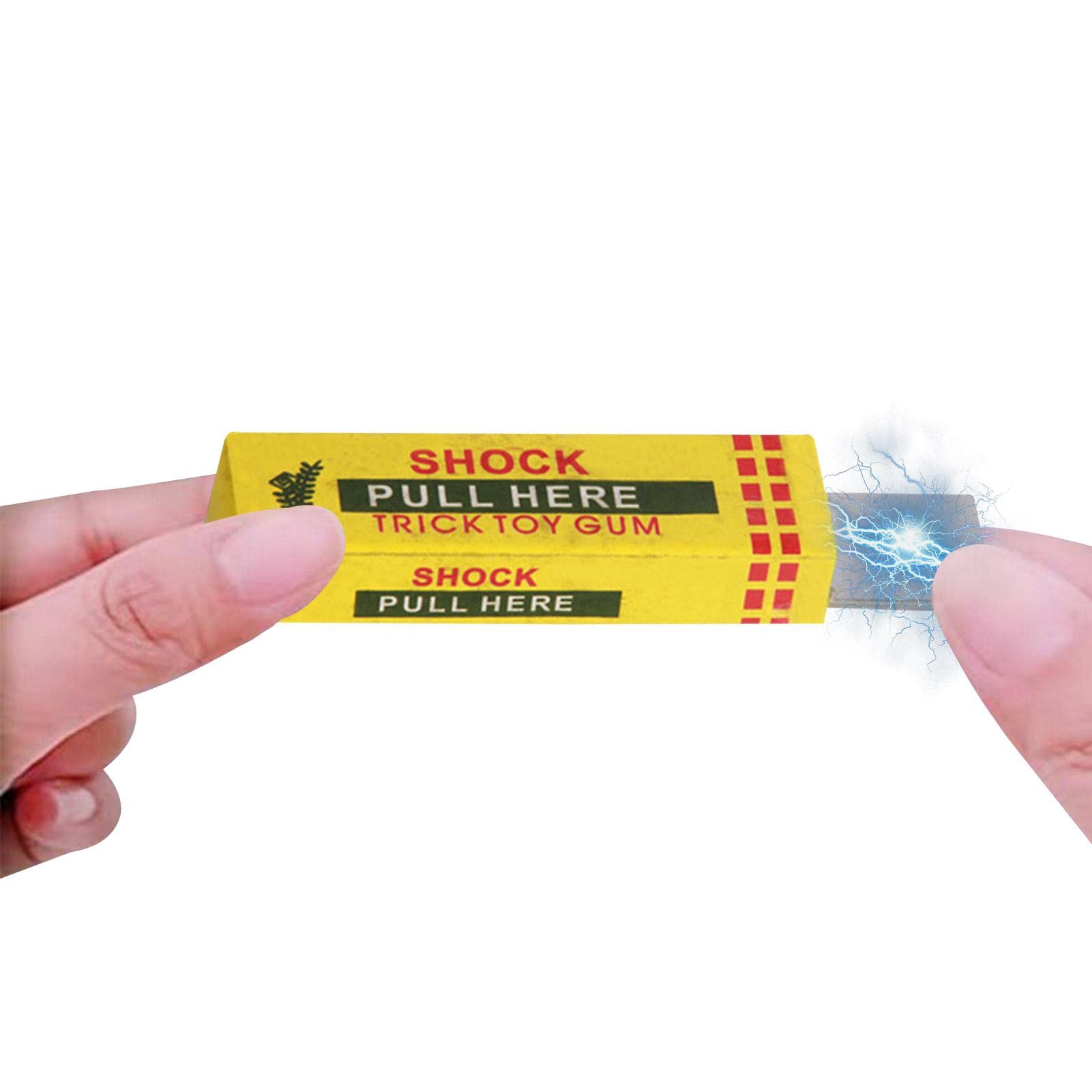 Electric Chewing Gum Prank Toy - Funny Fake Electric Shock Gag Gift for Jokes and Parties (Safe & Reusable) - Perfect for Office Pranks, Halloween Tricks, and April Fools' Day Gifts