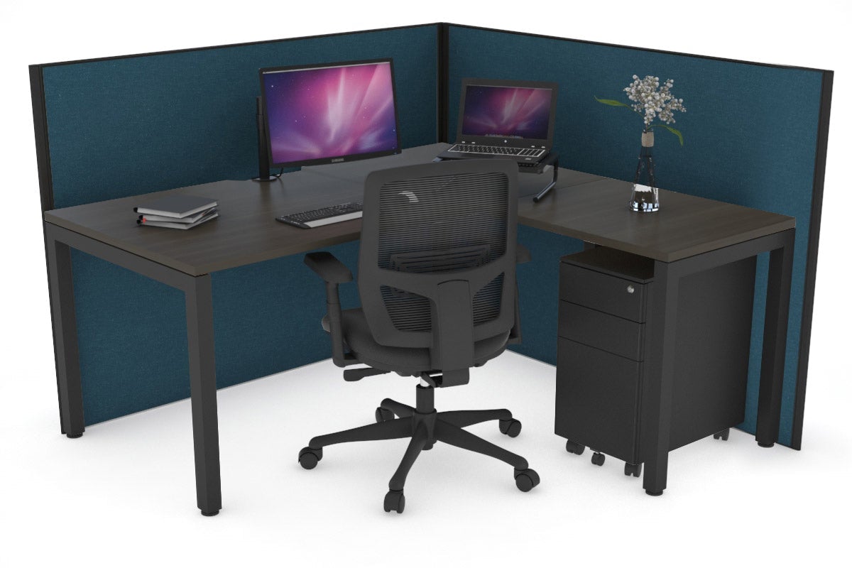 Horizon Quadro Square Legs L-Shaped Corner Office Desk - 55