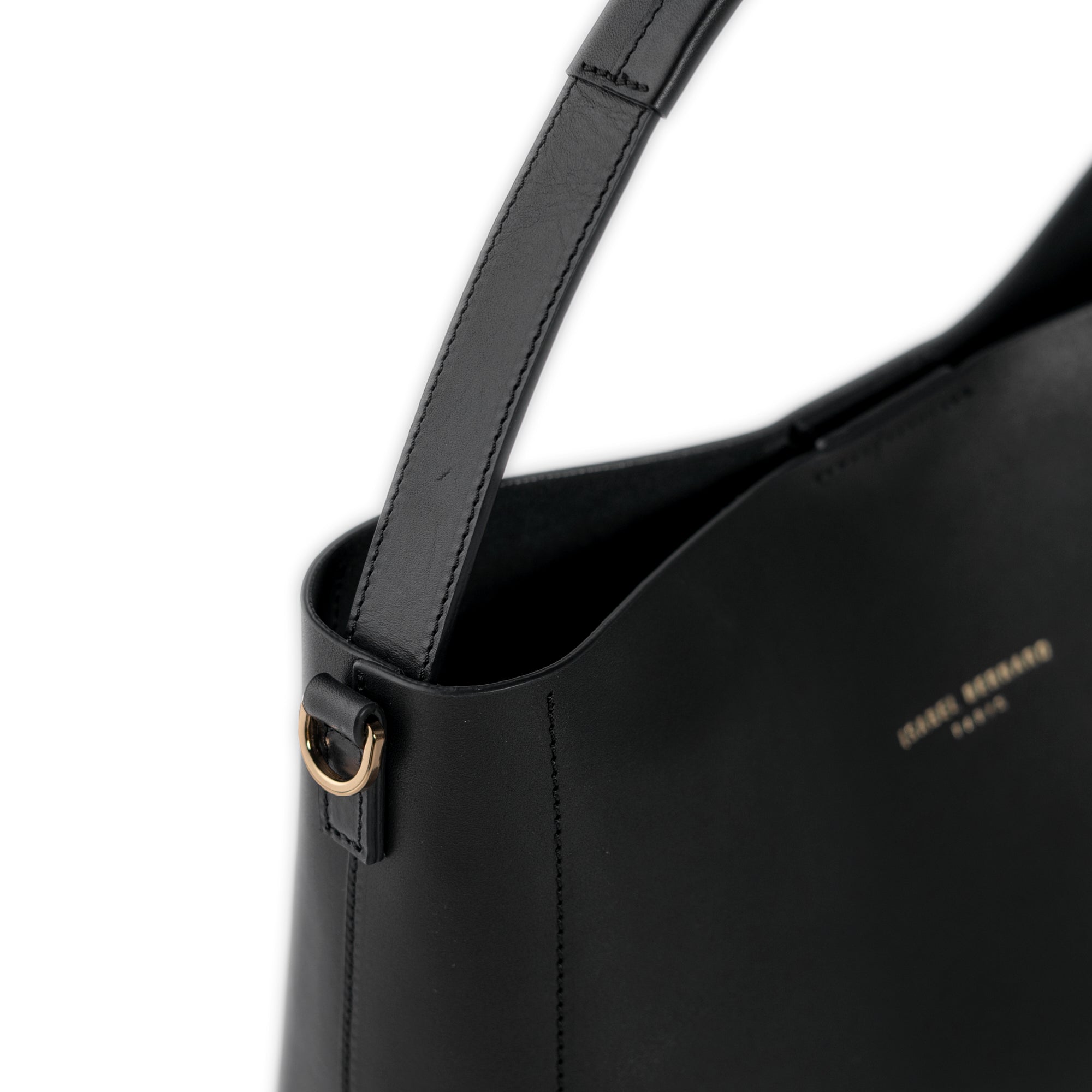 Montmartre Béatrice Black Vegetable Tanned Leather Handbag for Women - Stylish Crossbody Purse for Work, Travel & Everyday Use