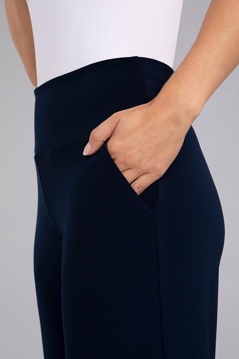 Women's Safari Straight Leg Pants - Navy Blue Size 8 | Comfortable Casual Trousers for Outdoor Adventures, Travel & Everyday Wear