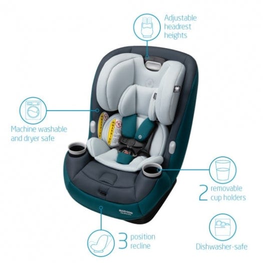 Maxi Cosi Pria All-in-One Convertible Car Seat for Infants & Toddlers | 3-in-1 Rear-Facing, Forward-Facing & Booster | Premium Safety & Comfort | Perfect for Family Travel & Daily Commutes