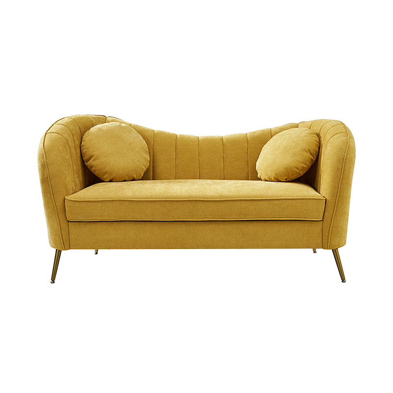 Emilio Contemporary Tufted Back Loveseat - Elegant & Comfortable Small Sofa for Living Room, Bedroom or Office - Perfect for Relaxing & Entertaining Guests