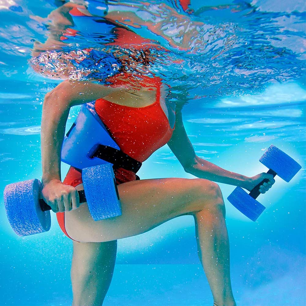 CNYE Aqua Fitness Belt & Barbells with EVA Foam Pull Buoy - Water Exercise Equipment Set for Swimming Training & Pool Workouts | Perfect for Water Aerobics, Swim Training & Aquatic Therapy