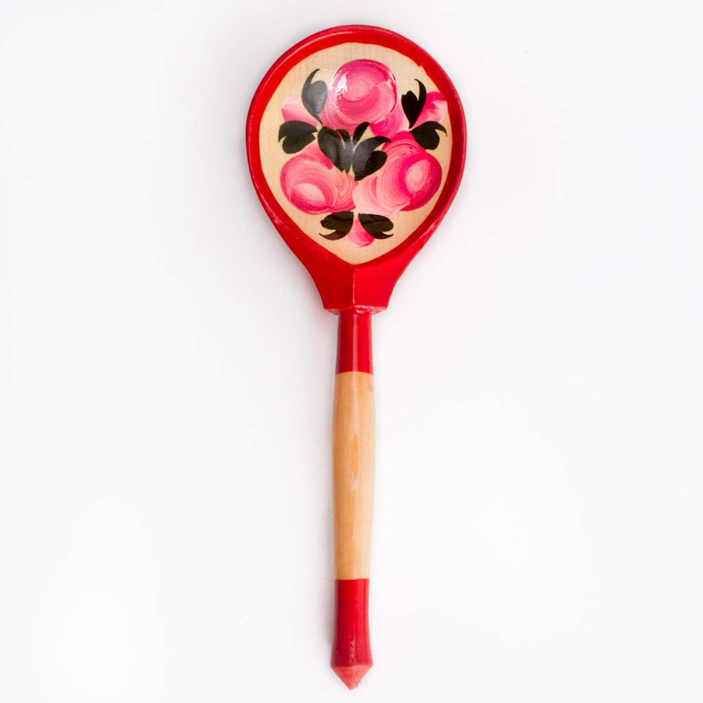 Handcrafted 7.75-inch Wooden Matryoshka Tablespoon - Eco-Friendly Kitchen Utensil for Cooking, Serving & Decor - Perfect for Russian Tea Parties, Dinnerware Sets & Unique Gift Ideas
